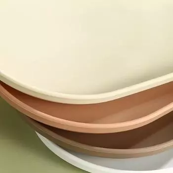 1/4 шт японский пластиковый поднос для кофе овальные подносы для еды тарелка для десерта конфеты поднос для чая Гунфу кухонные принадлежности хаки