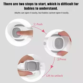 1/4 шт., регулируемый замок для окна холодильника, замок для двери с защитой от детей, многоцелевой замок для двери шкафа, дверная ручка, защитная крышка для детей 1Pcs