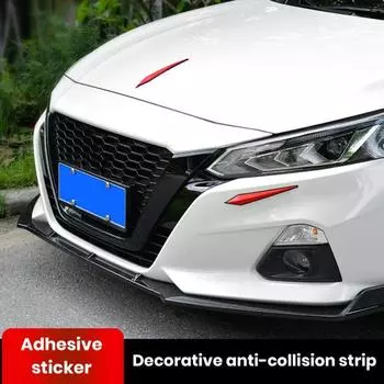 1/4 шт., резиновые защитные полосы для автомобильного бампера, устойчивые к царапинам, декоративные, универсальные, подходят для защиты от царапин, автомобильных защитных полосок для краски S чёрный