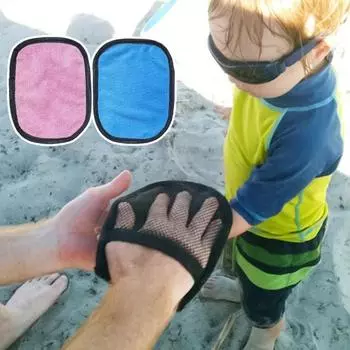 1/4 шт., рукавицы для чистки пляжного песка, безопасные для кожи, эффективная очистка, простой в использовании мешок для удаления песка, чистящие перчатки M 1pc розовый