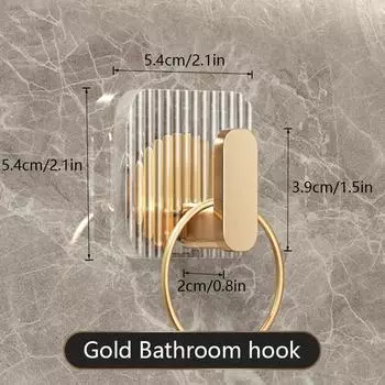 1/4 шт. самоклеящиеся настенные крючки акриловые крючки для ванной комнаты для подвешивания водонепроницаемые Lu 1pc золотой