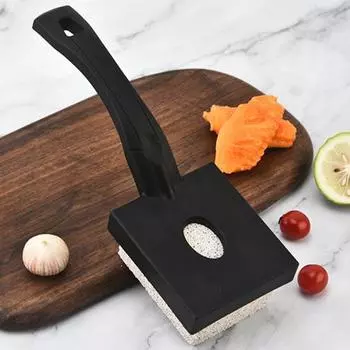 1/4 шт., щетка для чистки гриля, пемза, скребок для барбекю, сменная накладка без щетины, нескользящее средство для чистки камней для решеток, чугунные решетки 1pc