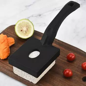 1/4 шт. Щетка для гриля, чистящая пемза, скребок для барбекю, сменная накладка без щетины, нескользящий очиститель для решеток из чугуна и нержавеющей стали, лучший подарок 1pc