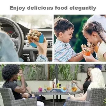 1/4 шт. силиконовая подставка, выдвижная фиксированная коробка для гамбургеров, бесконтактный зажим для гамбургера, многоразовый держатель коробки для гамбургера, безопасный для посудомоечной машины для гамбургеров, пищевой сэндвич-зажим розы красного