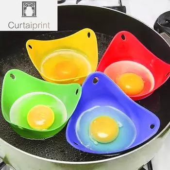 1/4 шт. силиконовые чашки для яиц-браконьеров, форма для котла для яиц, чашка для микроволновой печи, фритюрницы, плиты, яиц, приготовления пищи зелёный