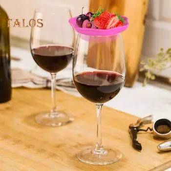 1/4 шт. силиконовый поднос для вина, бокал для закусок, многоразовый подстаканник для колбасных изделий, пищевые крышки для бокалов для вина для вечеринок, дегустации вина, пикников жёлтый