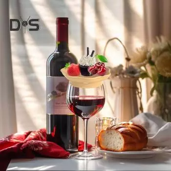 1/4 шт. силиконовый поднос для вина, бокал для закусок, многоразовый подстаканник для колбасных изделий, пищевые крышки для бокалов для вина для вечеринок, дегустации вина, пикников розы красного