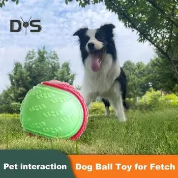 1/4 шт. скрипучие шарики для собак, интерактивные шарики для собак, игрушки для обучения щенков, жевательные шарики, игрушка для прорезывания зубов, игрушка для собак 1pc