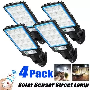 1~4 шт. солнечные фонари уличные с 3 режимами водонепроницаемый датчик движения охранное освещение светодиодный настенный уличный фонарь для сада 108/117COB