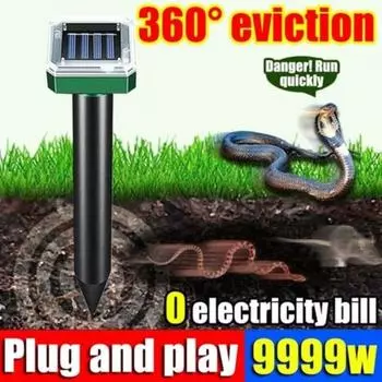 1-4 шт. Солнечный отпугиватель животных для сада, непрерывная 24-часовая защита, отпугиватель животных на солнечной энергии, товары для животных 1PC circular