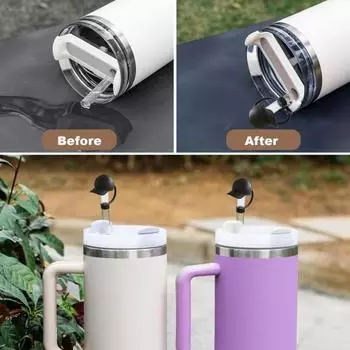 1/4 шт., соломенный чехол для бейсбольной кепки, не содержит BPA, силиконовый, многоразовый, пыленепроницаемый, не проливается, 6-10 мм, стакан с соломенным наконечником, заглушка, топпер, защитная чашка, аксессуары 1pc