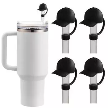 1/4 шт., соломенный чехол для бейсбольной кепки, не содержит BPA, силиконовый, многоразовый, пыленепроницаемый, не проливается, 6-10 мм, стакан, соломенный наконечник, заглушка, защита для топпера 1pc