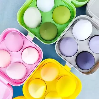 1-4 шт. Спонж для макияжа Косметический спонж для макияжа Пудра для тонального крема Профессиональная спонж для макияжа Косметические принадлежности для макияжа