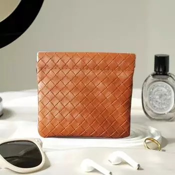 1/4 шт. сумка для помады из искусственной кожи, водонепроницаемая, однотонная, с металлическим пружинным отверстием, портативная, легкая, для поездок на работу, для путешествий, косметичка, ключ для наушников Stoarge C