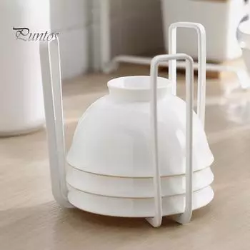 1/4 шт. сушилки для посуды держатели для тарелок прочная конструкция легко чистить прочные металлические стойки для хранения мисок Dying Display 1pc чёрный