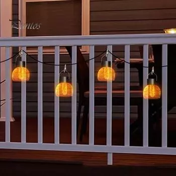 1/4 шт. светодиодные солнечные садовые светильники супер яркие автозарядные уличные водонепроницаемые солнечные подвесные светильники с мерцающим пламенем 1pc