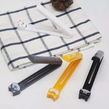 1/4 шт. уплотнительные зажимы для хранения продуктов, многоразовый зажим для сумки, герметик, предотвращает попадание влаги, дизайн зажимов для животных, кошек, щенков, кухонный инструмент жёлтый