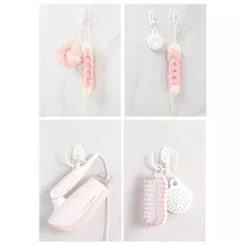 1~4 шт. вешалка для полотенец, не оставляющая следов, многофункциональная вешалка для одежды с 3 отделениями, креативная вешалка для хранения, крючок для ключей, прочные настенные крючки без отверстий