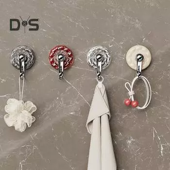 1/4 шт. винтажный крючок с присоской Ripple, сверхпрочный крючок с присоской для душа, кухни, спальни, офиса, органайзера 1pc разноцветный