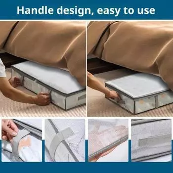 1/4 шт. влагонепроницаемые сумки для хранения одежды с укрепленными ручками прозрачный дизайн легкая идентификация двойная молния сумки для хранения одежды 1pc