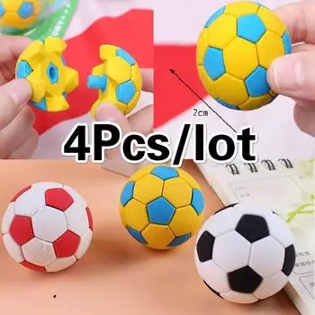 1/4 шт. забавный футбольный резиновый ластик, креативные канцелярские принадлежности, школьные принадлежности 1pcs