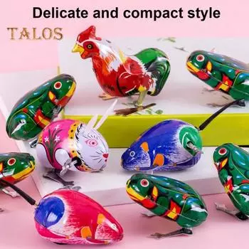 1/4 шт. заводная игрушка в виде животного ностальгическая винтажная детская взрослая заводная пружина металлическая прыгающая лягушка петух крыса кролик игрушка сувениры для вечеринки Frog