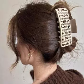 1/4 шт., зажим-коготь в стиле вестерн из искусственной кожи, нескользящий, сильная фиксация, винтажный зажим для волос для женщин и девочек, длинные, густые, тонкие, вьющиеся, эстетические аксессуары для волос A