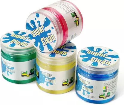 1/4 упаковки чистящего геля, автомобильная шпатлевка-слизь, универсальные инструменты для ухода за автомобилем, гель-шпатлевка для чистки щелей в салоне автомобиля, набор для чистки, грязь для очистки от пыли синий