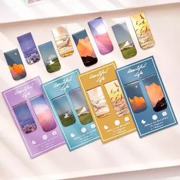 1/4 упаковки магнитных закладок Beautiful Life для книг, красивые фотографии пейзажей, зажимы для страниц, закладки для книг, уникальный подарок для чтения