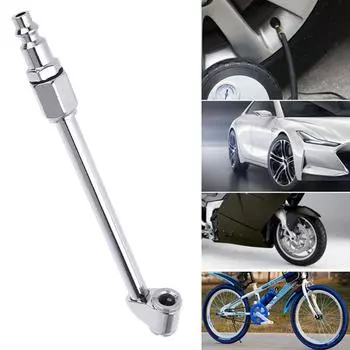 1/4 Воздушные патроны 1/4 RV Heavy Duty Dual Head Tire Chuck Quick Plug для накачивания манометра компрессора Аксессуары для автомобиля грузовика серебряный