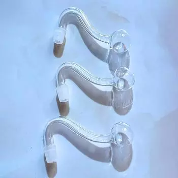 1/4PC Фильтрованные аксессуары Фильтрованный дым Высококачественная водопроводная трубка Высокое боросиликатное стекло DIY двойного назначения изогнутая трубка