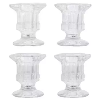 1/4pcs 6.8/5.8/6 CM Decorative Candle Plates Clear Scented Candle Base Candlestick Holder Bedroom 1pcs Flower base candle holder