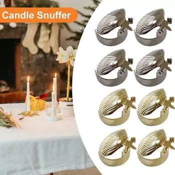 1/4PCS Automatic Candle Snuffer Gold Silver Candle Flame Safely Wick Flame Fire Extinguisher Extinguishing Clip Home Accessories