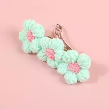 1/4pcs Fashion Knitting Yarn Flower Hair Clips Flower French Hairpins Women Girls Hairgrip Clips Pontail Holder Hair Accessories