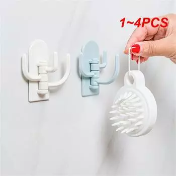 1~4шт вращающийся клейкий крючок многофункциональный без следов 3 отделения вешалка для одежды креативный домашний органайзер для хранения аксессуаров крючок для ключей
