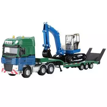 1:50 Детей Модель Экскаватора Из Сплава Имитация Инженерной Тропы Игрушка Машина