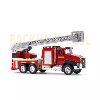 1/50 Пожарная машина, модель автомобиля из сплава, игрушечный подарок 1/50:17*8.5*5cm,Cloud красный