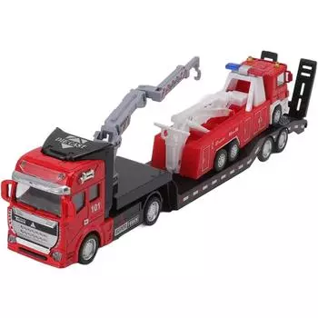 1/50 грузовик-перевозчик, детский грузовик-перевозчик, строительный грузовик, игрушки, детали топливной системы, двигатели внутреннего сгорания и детали для детей 1/50Size:33*7*5cm,Trailer красный