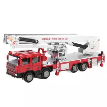 1:50 Model Ascending Fire Truck Toy High Simulation Educational Fire Truck Model Toys for Kids