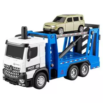 1/50 пневматический подъемник, модель автомобиля из сплава, литой под давлением автомобиль, звуковой свет, коллекция для любителей автомобилей, детский подарок на день рождения, металлические игрушки для мальчиков 1/50-17.2*10*5.5cm белый