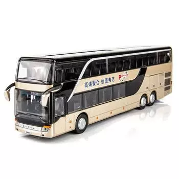 1/50 SETRA Автобус Игрушечная Машина Для Мальчика Литая Металлическая Модель Для Детей Инерционный Миниатюрный Звук Свет Образовательная Коллекция Подарок Ребенку темные хаки