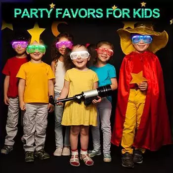 1-50PCS LED Glasses Light Up Glasses 6 Neon Colors Led Shutter Shades Glasses for Teens Adult Birthday Neon Party Favors 1PC белый