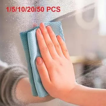 1/5/10/20/50 шт. Салфетка для чистки рыбьей чешуи, стеклянная салфетка, салфетка для чистки рыбьей чешуи, впитывающая воду, не оставляет следов, губка для чистки, ультратонкая салфетка для чистки 1 PCS разноцветный
