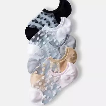 1/5/10 пар женских невидимых носков до щиколотки с узором «точка к точке», модных, универсальных, летних, удобных, дышащих, повседневных One Size