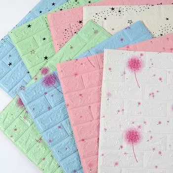 1/5/10 шт. 35*30 см самоклеящиеся 3D наклейки на кирпичную стену для детской комнаты, теплая спальня 1Pcs 35*30cm белый