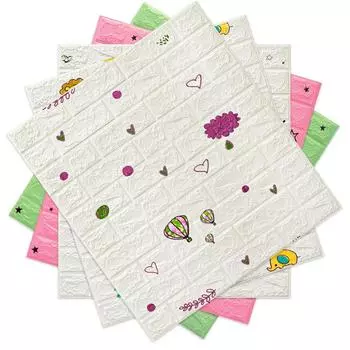 1/5/10 шт. 35*30 см 3D дизайн обои украшение стены пенопластовый кирпич самоклеящаяся водонепроницаемая наклейка на стену 1Pcs 35*30cm белый