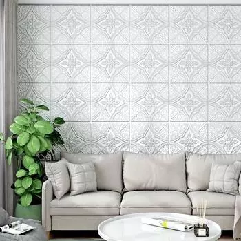 1/5/10 шт. 35*35 см потолочная крыша самоклеящаяся теплая спальня 3d трехмерная стена прикреплена к фоновой стене 1pcs 35*35 белый
