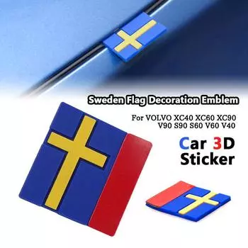 1/5/10 шт., 3D-наклейка на автомобиль с флагом Швеции, наклейка на дверь, багажник, переднюю решетку радиатора для Volvo XC40 XC60 XC90