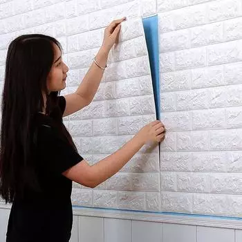 1/5/10 шт. 70*77 см пенопластовые 3d стерео обои против столкновений гибкая упаковка украшения водонепроницаемые обои 1pcs 70*77cm белый