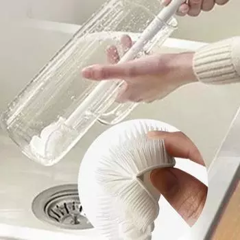 1/5/10 шт. Длинная ручка для мытья чашек, щетка для чистки кружек, силиконовая щетка для чистки, многофункциональные чистящие инструменты S